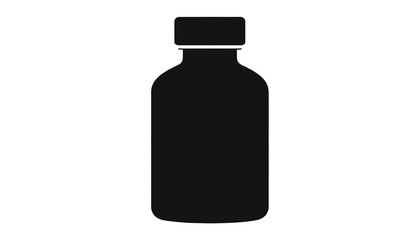 Simple Black Bottle Icon