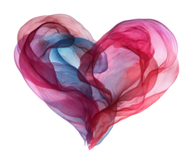 Colorful heart shaped fabric abstract design