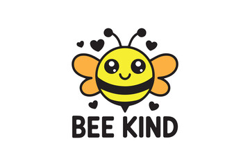 cute bee illustration Vector