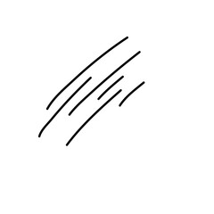 Line movement effect. Hand drawn doodle line element