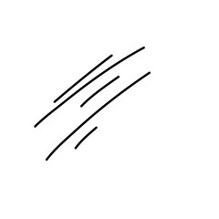 Line movement effect. Hand drawn doodle line element