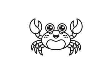 cute crab illustration Vector