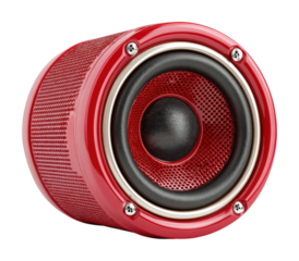 Dynamic red speaker design modern home product
