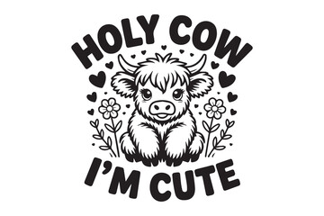 holy cow illustration Vector
