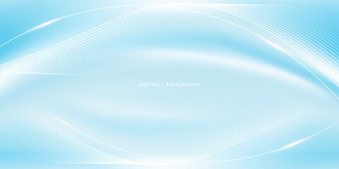 Abstract blue gradient background with modern flowing lines.