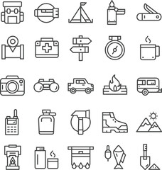 A comprehensive vector icon set illustrating business, finance, and banking symbols for web and computer design