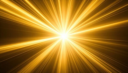 Warm, bright sunburst with glowing orange and yellow rays, an abstract explosion of light for a vibrant summer design