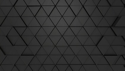 Abstract dark geometric background featuring a seamless metallic grid pattern and triangular mesh design