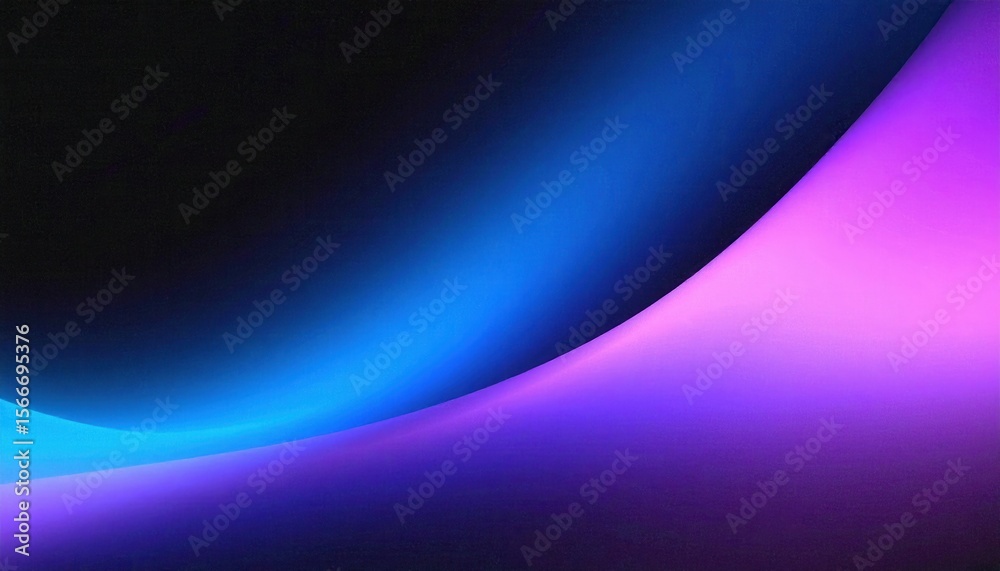 Wall mural abstract blue background with glowing stars and light rays creating a vibrant wave pattern