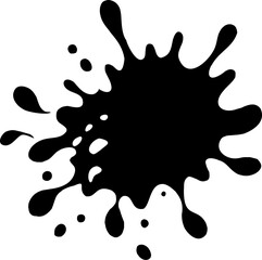 Black ink blot splash vector illustration