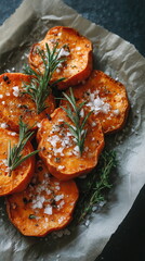 Roasted Sweet Potatoes with Rosemary and Pepper