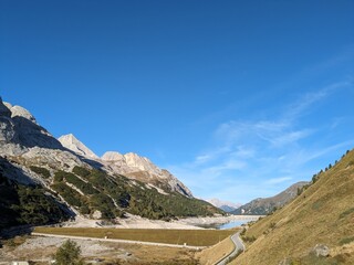 Beautiful landscape of Italian Dolomites mountains, great place for outdoor hiking and climbing via...