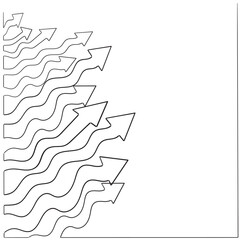 continuous line drawing Abstract outline illustration for your project. Growth chart. Vector design art