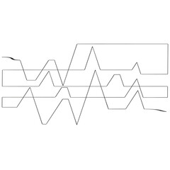 continuous line drawing Abstract outline illustration for your project. Growth chart. Vector design art
