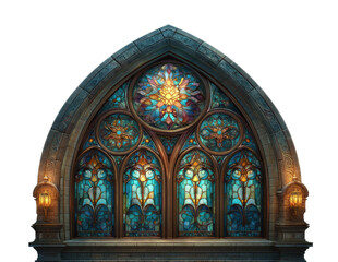 Stained glass window design historical church artistry
