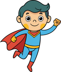 cartoon superhero boy
