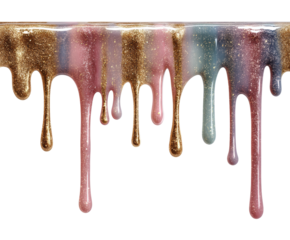 Colorful glitter dripping paint creative abstract design