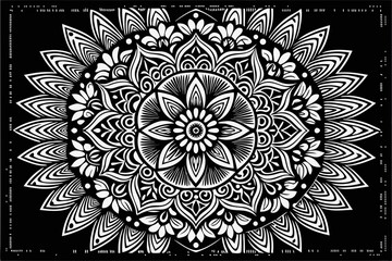Mandala or symmetrical shapes vector design