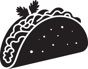 tacos icon, tacos silhouette vector illustration-simple silhouette illustration of tacos, perfect for tacos logos and icons