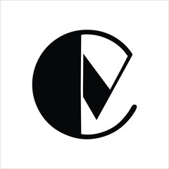   CV letter background vector design, CV logo design.