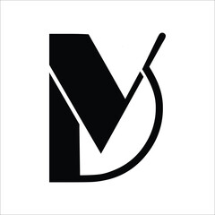   DV, logo DV ,Letter On luxury Logo