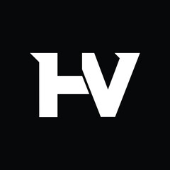   HV letter background vector design, HV logo design.