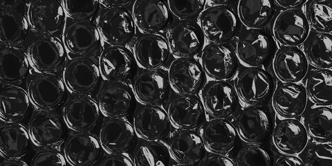 Plastic Wrap Stock Image In Black Background