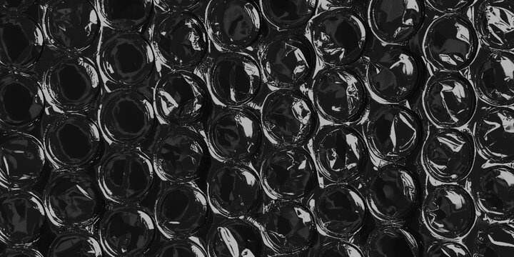 Plastic Wrap Stock Image In Black Background