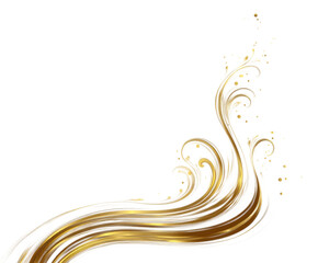 Elegant golden swirls abstract digital design bright artistic view
