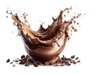 Chocolate splash action food