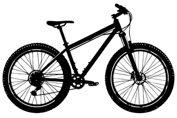 Obraz premium Silhouette of a Mountain Bike Perfect for Outdoor Adventures