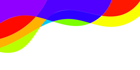 Abstract colorful shapes with flowing curves (2)