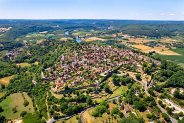 Famous town of Domme-Dordogne, Périgord in France