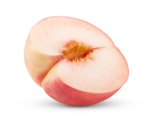 Pink Peach isolated on transparent png (Image from camera)