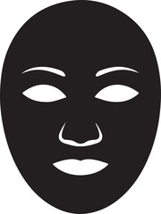 Elegant Black and White Mask Illustration Theatrical, Anonymous, and Mysterious