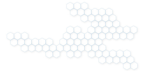 Abstract Modern simple style hexagonal graphic concept. 3d Futuristic abstract honeycomb technology white background. Luxury white hexagon pattern.	
