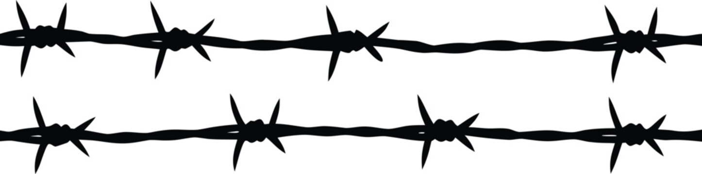barb wire silhouette