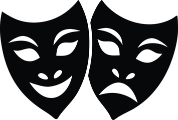 theater masks silhouette