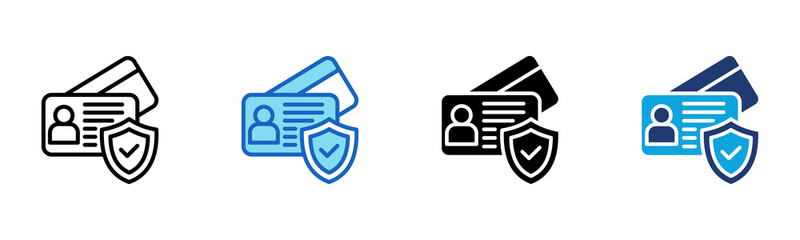 Insurance Card icon Multi Style Vector Illustration