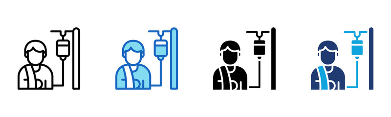 Personal Injury icon Multi Style Vector Illustration