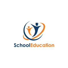 School Education Logo Vector Simple