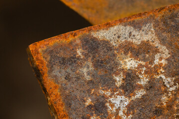 Empty Rusty metal texture or background. Industrial iron surface. Abstract factory color.