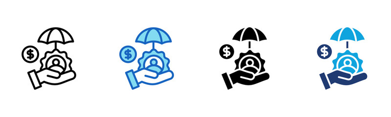 Insurance Premium icon Multi Style Vector Illustration