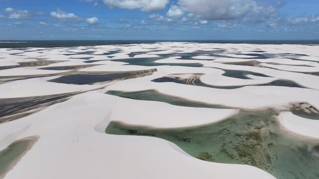 Betania Village At Santo Amaro In Maranhao Brazil. Nature Landscape. Beautiful Rainforest. Betania Village In Maranhao. Oasis Scenery. Colored River. Native Village. Brazil Northeast.