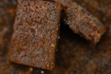 Empty Rusty metal texture or background. Industrial iron surface. Abstract factory color.