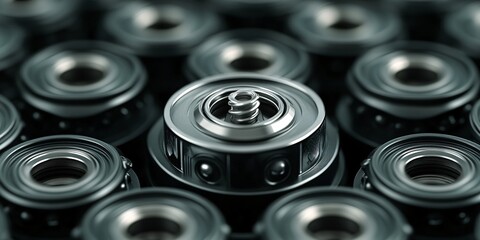 Obraz premium close-up of sparking metal bearings for mechanical and industrial use
