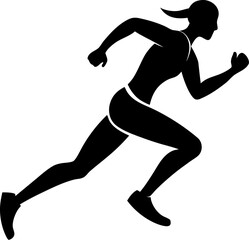 runner silhouette vector