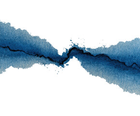 Fototapeta premium Flowing blue watercolor abstract creative digital minimalist aesthetic