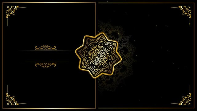 vintage background with golden mandala ornament