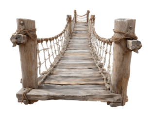 Exploring rustic wooden bridge scenic landscape adventure natural